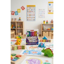 Let's Let’s Wonder Twist Neon Mini Çevirmeli Mum Boya 6 Renk