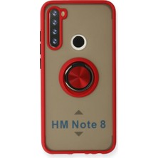 Eco Xiaomi Redmi Note 8 Kılıf Montreal Yüzüklü Silikon Kapak - Kırmızı