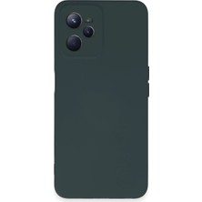 Eco Realme C35 Kılıf Nano Içi Kadife Silikon - Koyu Yeşil