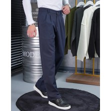 Modefendicom Baggy Kesim Pile Detaylı Kumaş Pantolon