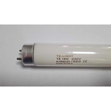 Te-Light Te-Lıght 18W Red Kırmızı T8 G13 Floresan Ampul - 19 Adet