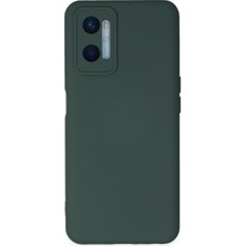 Eco Oppo A96 Kılıf Nano Içi Kadife Silikon - Koyu Yeşil
