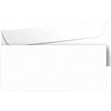 Doğan 110 Gr.beyaz Düz Penceresiz Silikonlu Diplomat ZARF (105*240 mm ) ( 50 Adet )