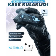 Ensiga Kask Kulaklık Bluetooth Motosiklet Kulaklık 5.0 Bluetooth Intercom Motosiklet Kulaklık