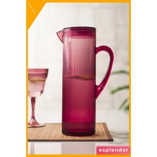 Esplendor 1,5 Litre Akrilik Buzdolabı Sürahisi Mürdüm Kırılmaz Dar Tasarım