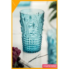 Esplendor Uzun Boy Akrilik Su Bardağı 750ML Aquamarin Renk Büyük Hacimli