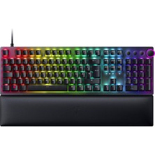 Razer Huntsman V2 (Mor Anahtar) - Neredeyse Gecikmesiz Optik Oyun Klavyesi (Tıklanabilir Optik Anahtarlar, Çift Yönlü Pbt Tuş Başlıkları, Bilek Desteği) Qwertz De Düzeni | Siyah