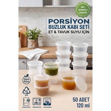 50 Adet Kalın Yapılı 120ML 4oz Buzluk Tavuk Et Kemik Suyu Sosluk | Kitchera Home
