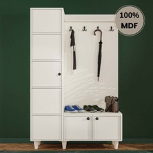 Comiet Zambak  Mdf Raflı Askılıklı Portmanto Ayakkabılık