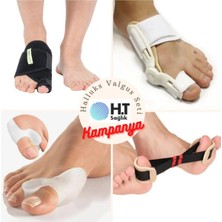 Halluks Valgus Seti - Gece Ateli - Bunyon Koruyucu - Egzersiz Lastiği 4ü Bırarada - Sol