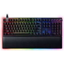 Razer Huntsman V2 Analog - Analog Optik Anahtarlı Premium Oyun Klavyesi (Ergonomik Bilek Desteği, Dijital Döner Kontrol, 4 Medya Tuşu, Rgb Chroma) Birleşik Krallık Düzeni | Siyah