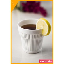 Esplendor 6 Parça Kısa Akrilik Bardak Seti 300ML Beyaz Kırılmaz Meşrubat Bardağı