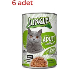 Jungle Adult Instinct - Tavuklu ve Sebzeli Yetişkin Kedi Konservesi (415 Gr). (6 Adet)