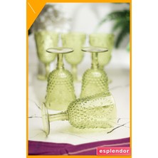Esplendor Akrilik 6'lı Su Meşrubat Bardağı Seti 450ML Yeşil Kırılmaz 9X17CM