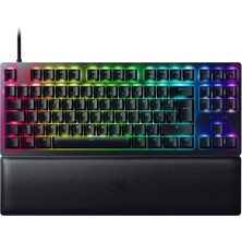 Razer Huntsman V2 Tenkeyless (Mor Anahtar) - Sayısal Tuş Takımsız Optik Oyun Klavyesi (Sesli Optik Anahtarlar, Çıkarılabilir Usb-C Kablo, Bilek Desteği) Azerty Klavye | Siyah