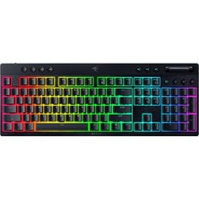 Razer Blackwidow V4 Düşük Profilli Hyperspeed ​​- Kablosuz, Düz Mekanik Oyun Klavyesi (Hyperspeed ​​​​wireless ve Bt, Çok Işlevli Döner Denetleyici ve 11 Işlev Tuşu) Turuncu Anahtarlar | Abd Düzeni