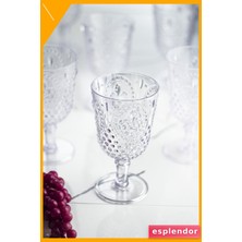Esplendor Akrilik Şeffaf Su Bardağı 450ML Kırılmaz Içecek Meşrubat Kahve Yanı