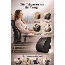 EpiRelax Duruş Düzeltici Bel Destek Yastığı – Ortopedik Visco Sırt Minderi, Araba ve Ofis Kullanımına Uygun Bel Boşluğu Destekleyici