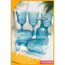 Esplendor 6 Parça Akrilik Su ve Meşrubat Bardağı 450ML Aquamarin Kırılmaz
