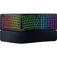 Razer Pro Type Ergo - Kablosuz Bölünmüş Ergonomik Rgb Klavye - Ultra Düz Içe Doğru Kavisli Tuşlar - Aı Prompt Master - Makro Tuş Sırasına Sahip Tam Boyutlu Klavye - Qwerty Abd Düzeni | Siyah