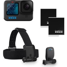 Gopro HERO11 Black Paketi – HERO11 Black Kamera, Kafa Bandı + Quickclip ve Enduro Pil Dahil (Toplamda 2 Adet)