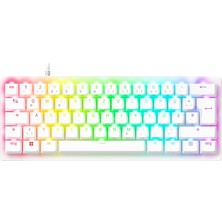 Razer Huntsman V3 Pro Mini - Analog Optik E-Spor Klavye %60 Format - Hızlı Dokunma ve Hızlı Tetikleme (Dijital Arama ve Kontrol Düğmesi, Doubleshot Pbt Tuş Başlıkları) De Düzeni | Beyaz