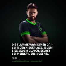 Razer Gigantus V2 Niko Edition - Yumuşak E-Spor Oyun Mouse Pad'i - Yumuşak Glidecore Köpük - Daha Fazla Kontrol Için Özel Dokuma Yüzey - Yumuşak ve Yuvarlanabilir - 500 mm x 480 mm | Niko