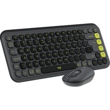 Logitech Pop Icon Combo, Bluetooth Klavye ve Fare Seti, Rahat Yazma, Programlanabilir Düğmeler, Sessiz Tıklamalar, 3 Cihaza Kadar Kolay Geçiş
