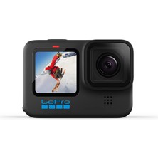 Gopro HERO10 Siyah Su Geçirmez Aksiyon Kamerası, Ön LCD ve Dokunmatik Arka, 5.3K60 Ultra Hd Video, 23MP Fotoğraf, 1080P Canlı Yayın, Web Kamerası, Stabilizasyon
