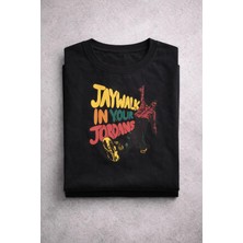 Jaywalk In Your Jordans Baskılı Oversize Siyah Tişört – Streetwear Unisex