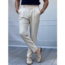 Modefendicom Özel Üretim %100 Gofre Kumaş Modern Fit Kumaş Pantolon