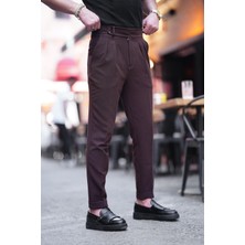 Modefendicom Özel Üretim %100 Gofre Kumaş Modern Fit Kumaş Pantolon