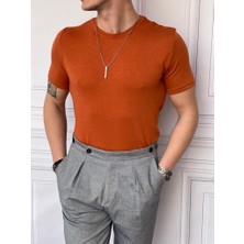 Modefendicom Slim Fit Pamuk Triko Kumaş Tshırt