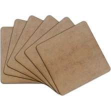50 Adet 10X10 cm 3 mm Ham Mdf Kare Lazer Kesim Supla Runner