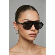 Ren Eyewear Veyra Siyah İnce Çerçeve Oval Form Güneş Gözlüğü| UV400 Koruma unisex