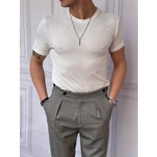 Modefendicom Slim Fit Pamuk Triko Kumaş Tshırt