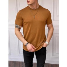 Modefendicom Slim Fit Pamuk Triko Kumaş Tshırt