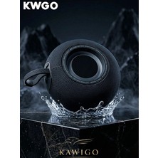 Kwgo Taşınabilir Siyah Kablosuz Hoparlör Usb/sd/aux Girişli Kablosuz Hoparlör