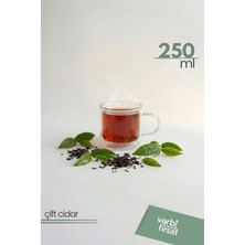 VarBiFırsat Çift Cidarlı Cam Kupa 250 ml – Isıya Dayanıklı Şeffaf Kahve Bardağı