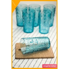 Esplendor Uzun Boy Akrilik Içecek Bardağı 6'lı Set 750ML Aquamarin Renk Kırılmaz