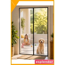 Esplendor Mıknatıslı Kapı Sinekliği Çift Taraflı Bant Hediyeli Kendiliğinden Kapanan Kapı Tülü