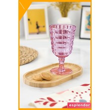 Esplendor Ayaklı Akrilik Kadeh Bardak 450ML Mürdüm Renk Kırılmaz Tekli