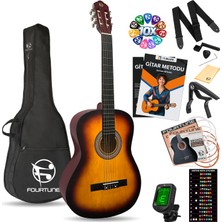 Fourtune Luca C-180SB Sunburst Klasik Gitar Seti 4/4 Sap Ayarlı