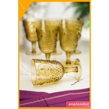 Esplendor Akrilik Kadeh Bardağı 450ML 6 Parça Aquamarin Kırılmaz Meşrubat Bardağı