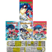 Komik Şeyler Yayıncılık Beyblade 3-4-5-6. Ciltler Manga Seti + Özel Cetvel