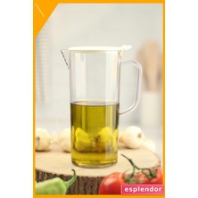 Esplendor 1 Litre Ölçekli Akrilik Yağdanlık Şeffaf Kırılmaz Mutfak Kabı