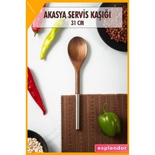 Esplendor Akasya Ağacı Servis Kaşığı Sunum Kaşığı 31CM El Yapımı
