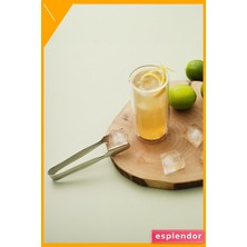 Esplendor Buz Maşası Paslanmaz Çelik 15CM Içecek Kokteyl Servis Aparatı Metalik Gri