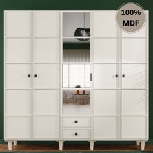 Comiet Zambak 5 Kapak Mdf Ayaklı Tasarım Gardırop