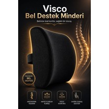 EpiRelax Ortopedik Visco Bel Destek Minderi – Araba & Ofis Sırt Yastığı, Bel Ağrısı İçin Duruş Düzeltici
